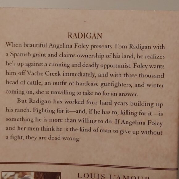 3/$13 Radigan by Louis L'Amour adult western paperback 1958 - Picture 6 of 6